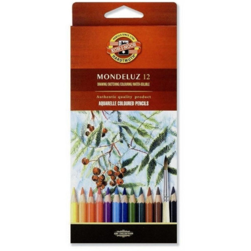 Олівці кольорові Koh-i-Noor Mondeluz акварельні 12 кольорів (3716012001KS) Олівці кольорові Koh-i-Noor Mondeluz акварельні 12 кольорів (3716012001KS)