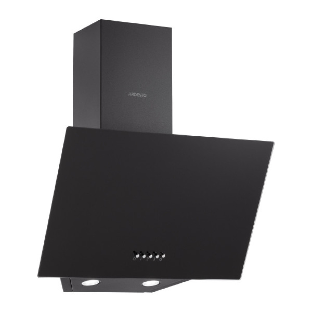 Витяжка Ardesto похила, 50см, 450м3ч, скло, 2х1Вт LED, кнопкове, чорний