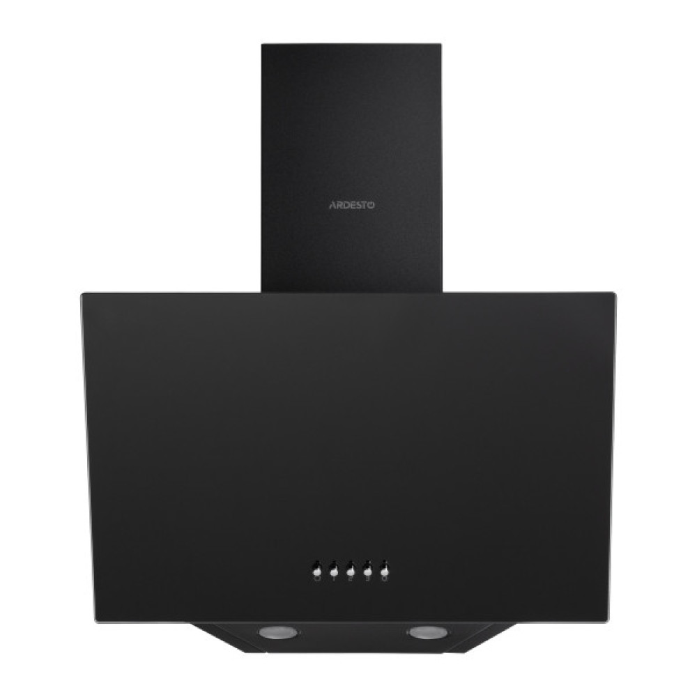 Витяжка Ardesto похила, 50см, 450м3ч, скло, 2х1Вт LED, кнопкове, чорний