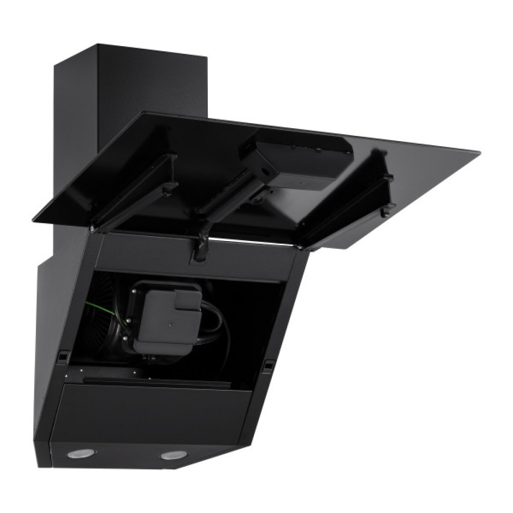 Витяжка Ardesto похила, 50см, 450м3ч, скло, 2х1Вт LED, кнопкове, чорний