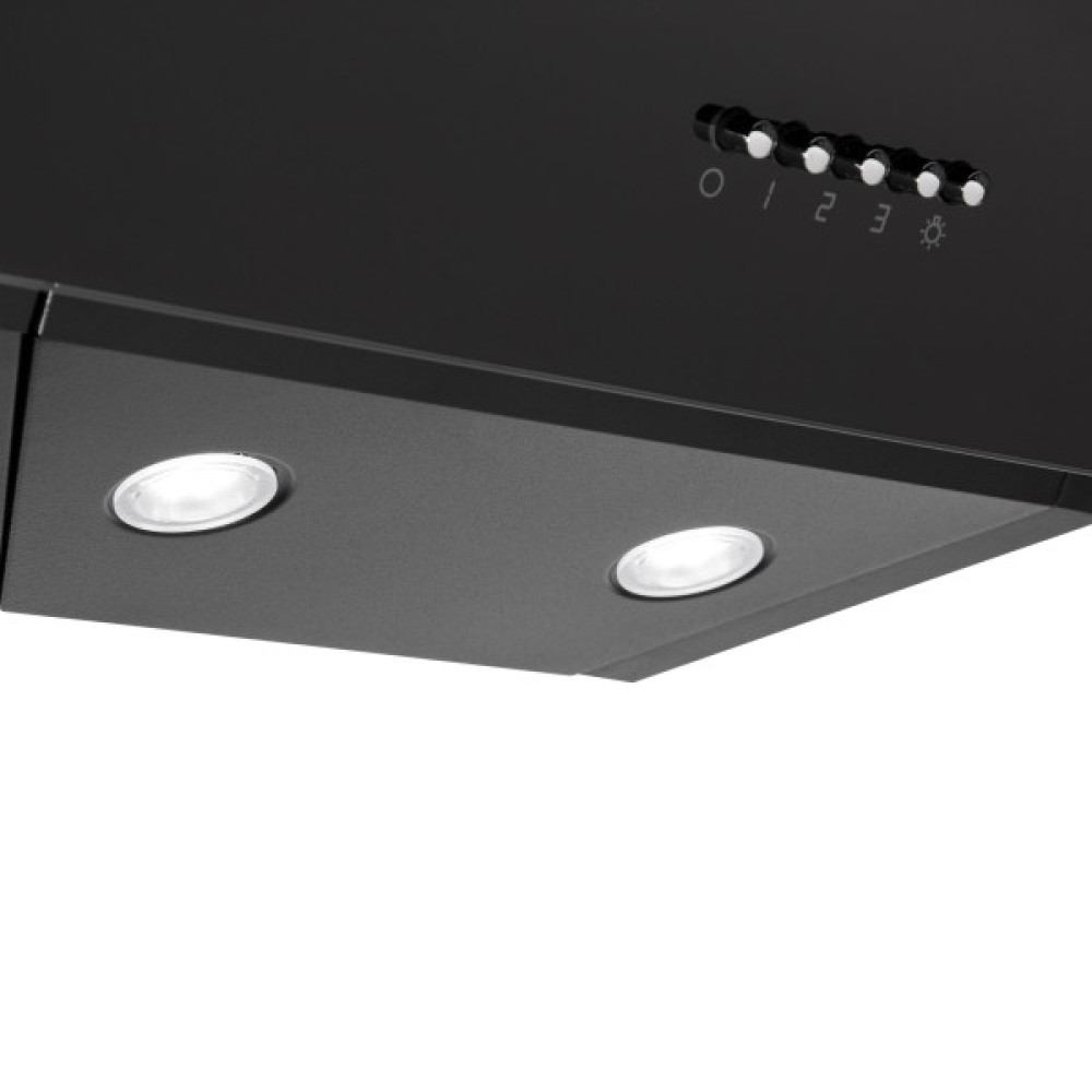 Витяжка Ardesto похила, 50см, 450м3ч, скло, 2х1Вт LED, кнопкове, чорний