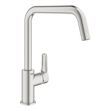 Змішувач для кухні Grohe Via, довж.виливу - 228мм, поворотний, 1важіль, супер сталь