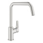 Змішувач для кухні Grohe Via, довж.виливу - 228мм, поворотний, 1важіль, супер сталь