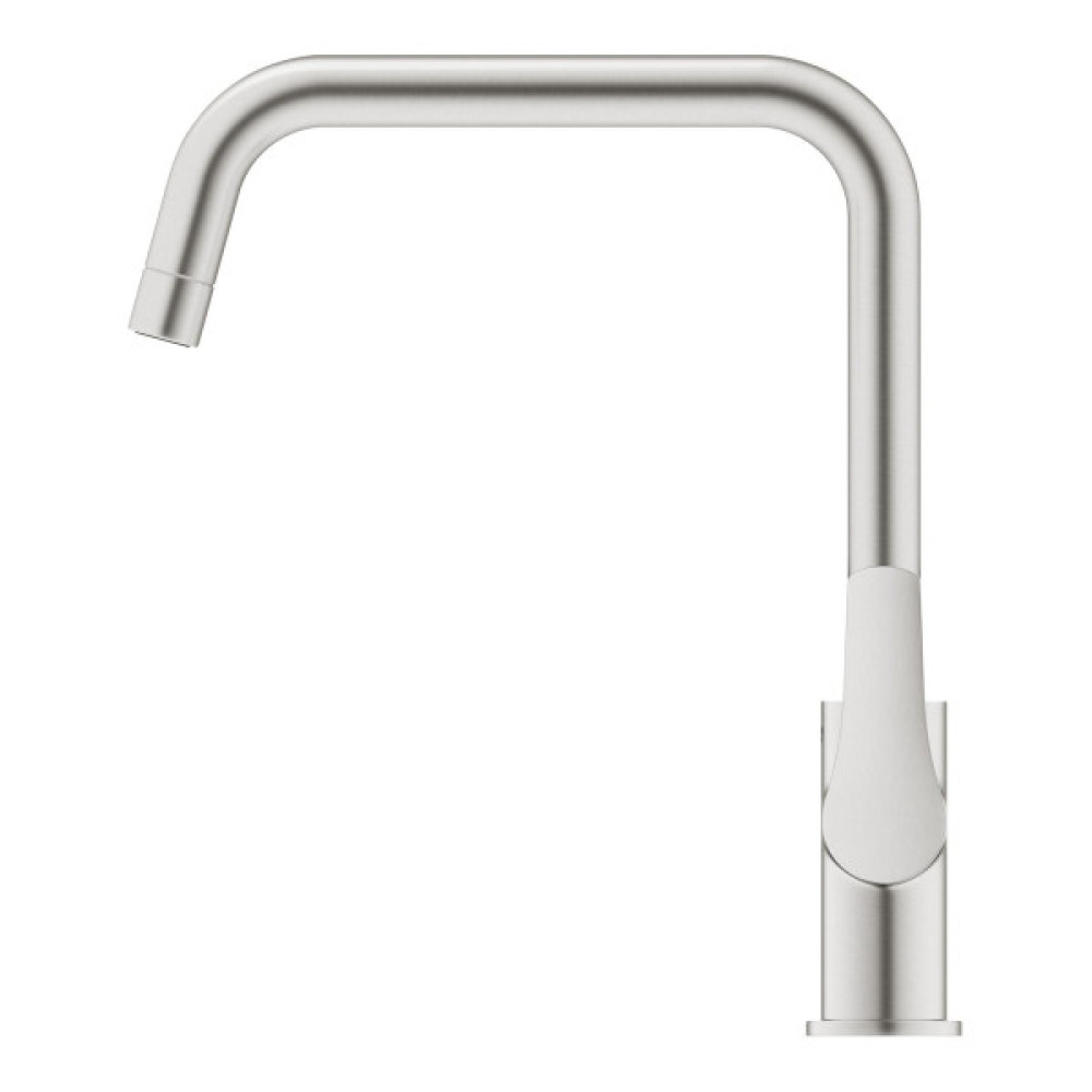 Змішувач для кухні Grohe Via, довж.виливу - 228мм, поворотний, 1важіль, супер сталь