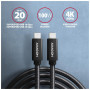 Дата кабель USB-C to USB-C 1.0m USB 3.2 Gen 2 PD 100W 5A 4K black AXAGON (BUCM32-CM10AB)