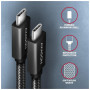 Дата кабель USB-C to USB-C 1.0m USB 3.2 Gen 2 PD 100W 5A 4K black AXAGON (BUCM32-CM10AB)