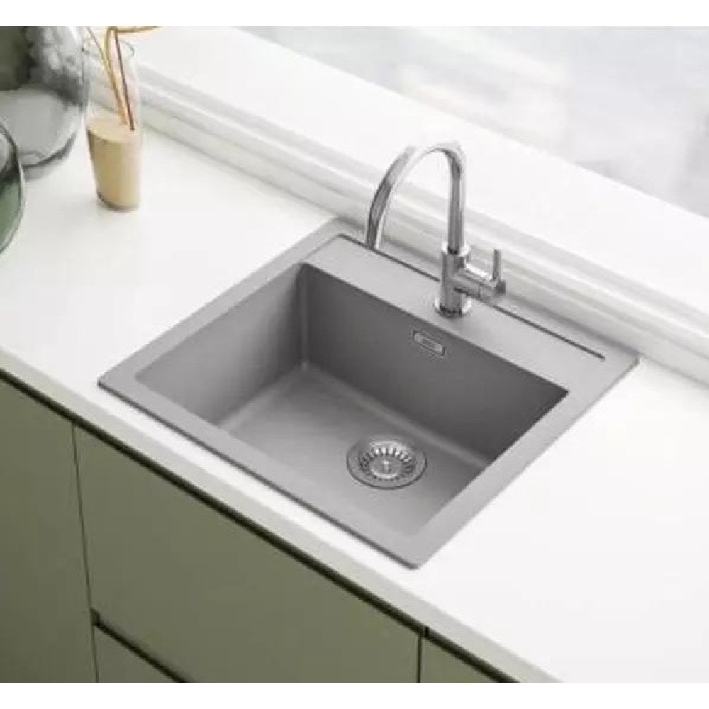 Мийка кухонна Franke Sirius тектонайт, прямокут., без крила, 560х530х200мм, чаша - 1, врізна, сірий граніт