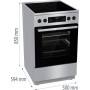 Плита Gorenje електрична склокерамічна, 70л, 50x60см, дисплей, приготування з паром, програматор, нерж