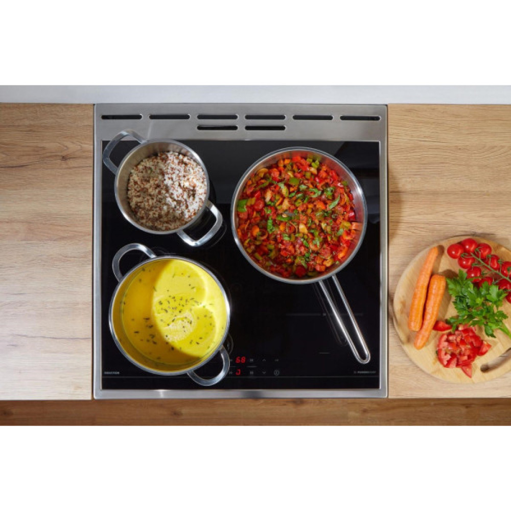 Плита Gorenje електрична склокерамічна, 70л, 50x60см, дисплей, приготування з паром, програматор, нерж