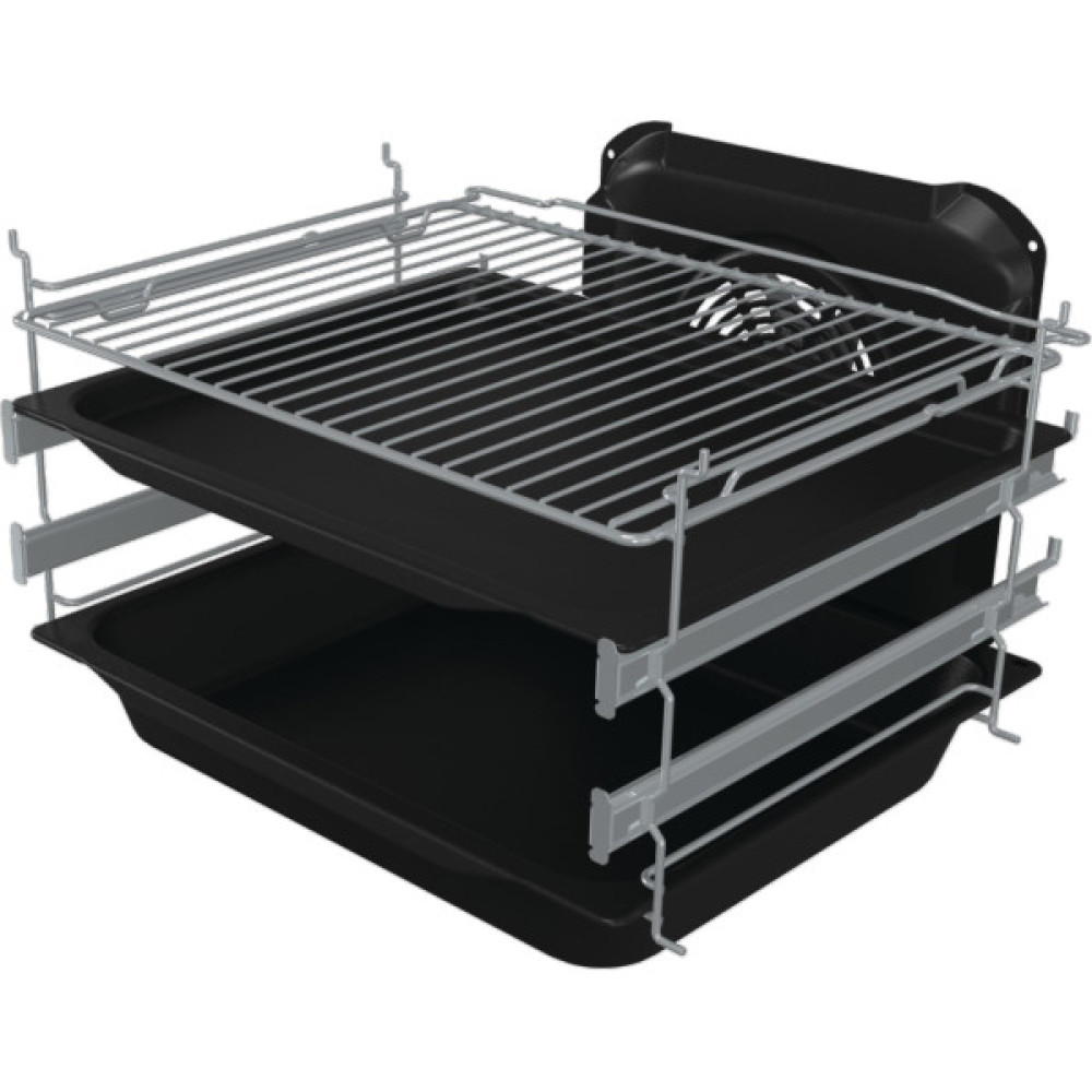 Плита Gorenje електрична склокерамічна, 70л, 50x60см, дисплей, приготування з паром, програматор, нерж
