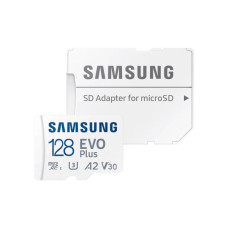 Карта пам'яті Samsung 128 GB microSDXC Class 10 UHS-I U3 V30 A2 EVO Plus+SD Adapte (MC128SA/EU)