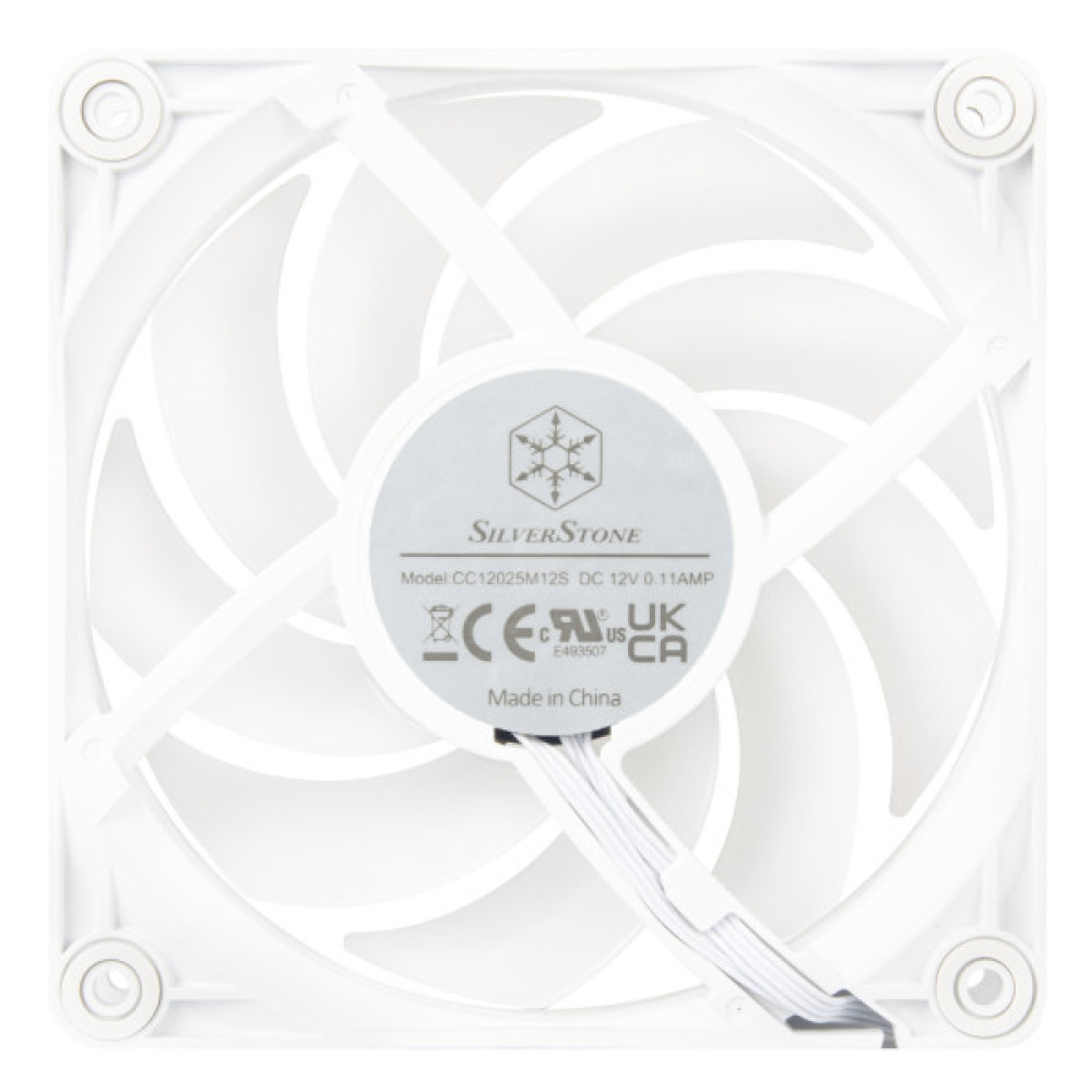Корпусний вентилятор SilverStone Vista VS120W-ARGB, 120мм, 2000rpm, 4pin PWM, 3pin +5VARGB, 30.6dBa, білий
