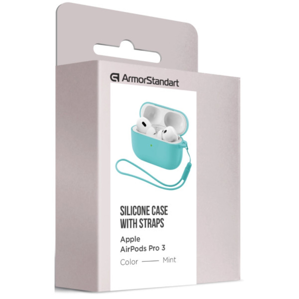 Чохол для навушників Armorstandart Silicone Case для Apple Airpods Pro 3 Mint (ARM88296)