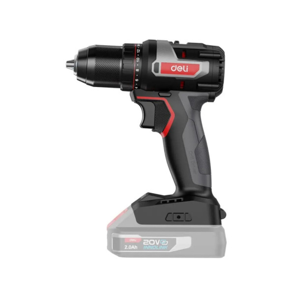Шуруповерт Deli 20V, 50Nm, 10 мм (без АКБ та ЗП) (EDE-DZ20-1)