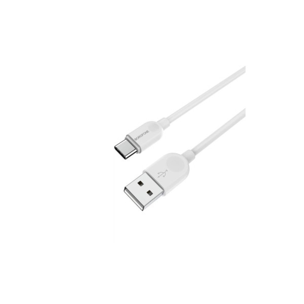Дата кабель USB 2.0 AM to USB-C 3.0m 2.4A BX14 white BOROFONE (6957531090397)
