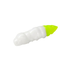 Силікон рибальський FishUP Pupa 1.5" 131 - White/Hot Chartreuse, cheese taste (8шт/уп) (1864.07.76)