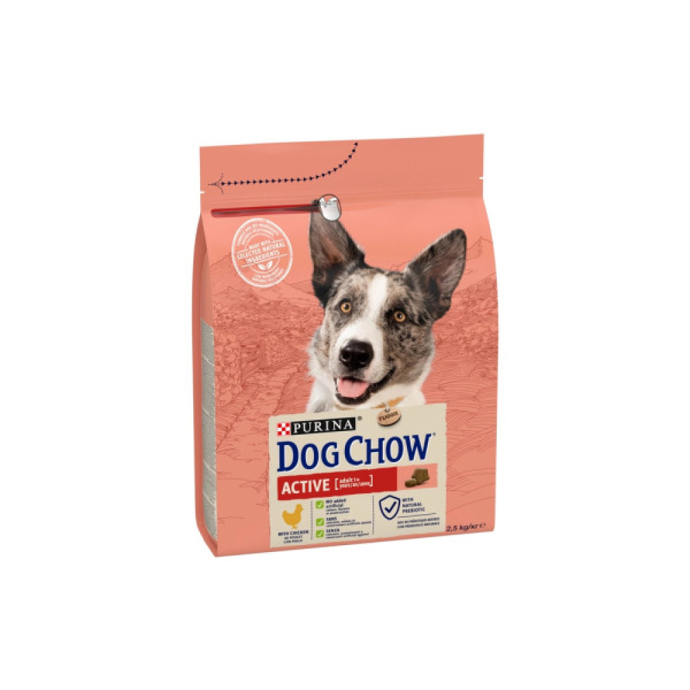 Сухий корм для собак Purina Dog Chow Active Adult зі смаком курки 2.5 кг (7613034487858)