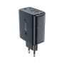 Зарядний пристрій Acefast 2xUSB 50W (USB-C+USB-C) Gan A29 Fast Charger Black (6974316281443)