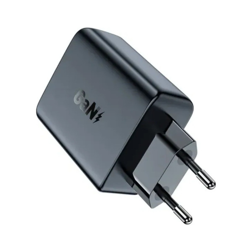 Зарядний пристрій Acefast 2xUSB 50W (USB-C+USB-C) Gan A29 Fast Charger Black (6974316281443)