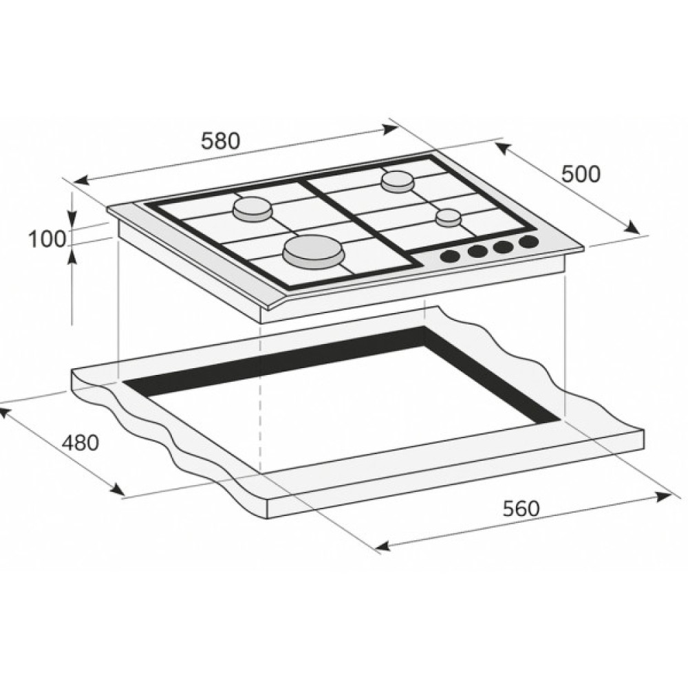 Варочна поверхня PRIME Technics PGH 50023 FIXC