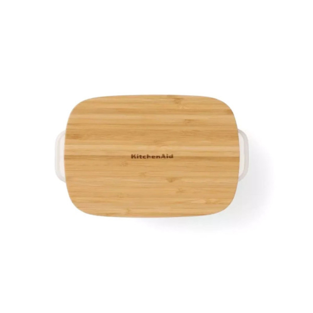Форма для випікання KitchenAid з кришкою керамогранітна 0,9 л Кремова (CC006105-001)