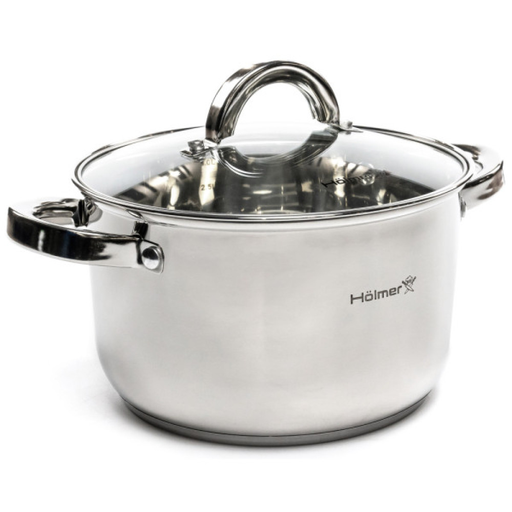 Каструля Hölmer з кришкою 3,6л (CR-18435-SS)