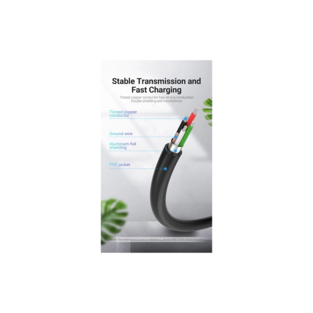 Дата кабель USB 2.0 AM to Mini 5P 1.0m black Vention (COMBF)