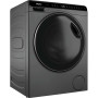 Пральна машина Haier фронтальна, 5кг, 1200, A, 42.3см, дисплей, інвертор, люк чорний, Wi-Fi, висота 70см, cріблястий