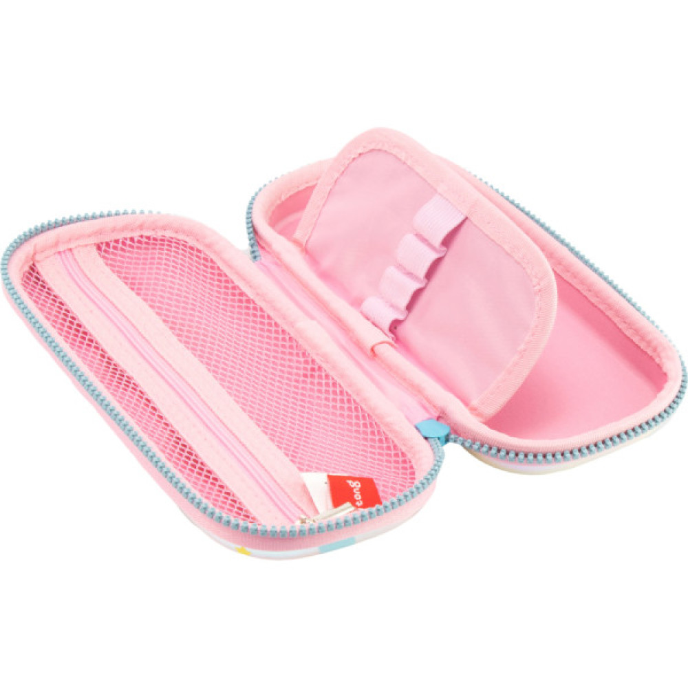 Пенал Cool For School з LED-аплікацією 1 відділення Рожевий (QT-5759-Pink)
