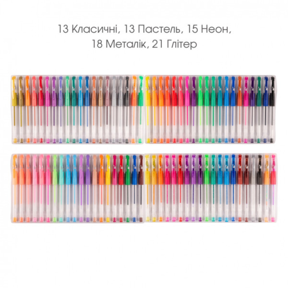 Ручка гелева Yes набір 80 штук (420437)