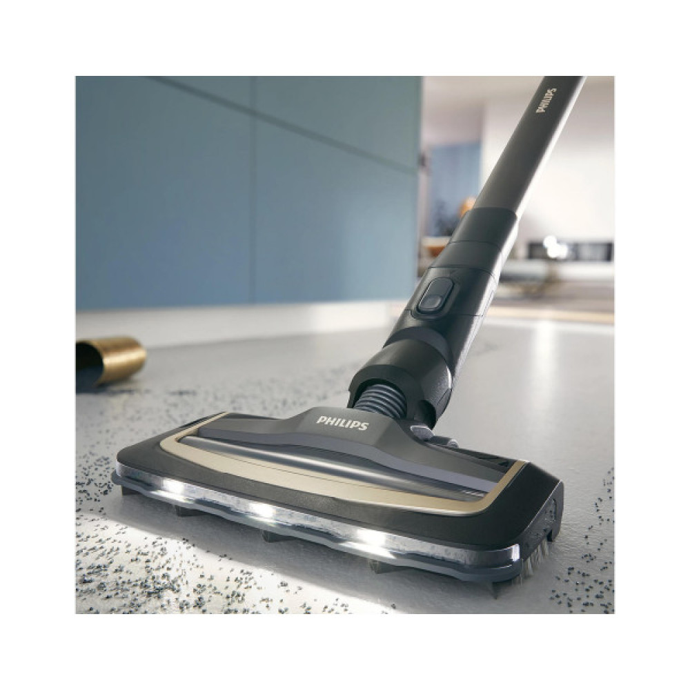 Пилосос Philips безпровідний AquaTrio, 9000 Series вологе прибирання, конт пил -0.42л, автон. робота до 25хв, PowerCyclone Aqua, турборежим, чорний