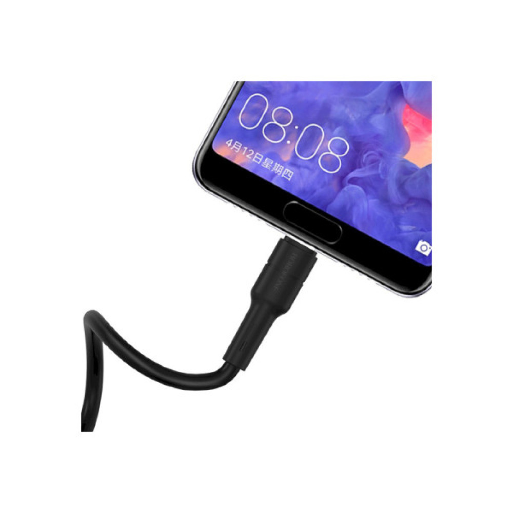 Дата кабель USB 2.0 AM to USB-C 1.0m 3A silicone BX30 black BOROFONE (6931474706928)