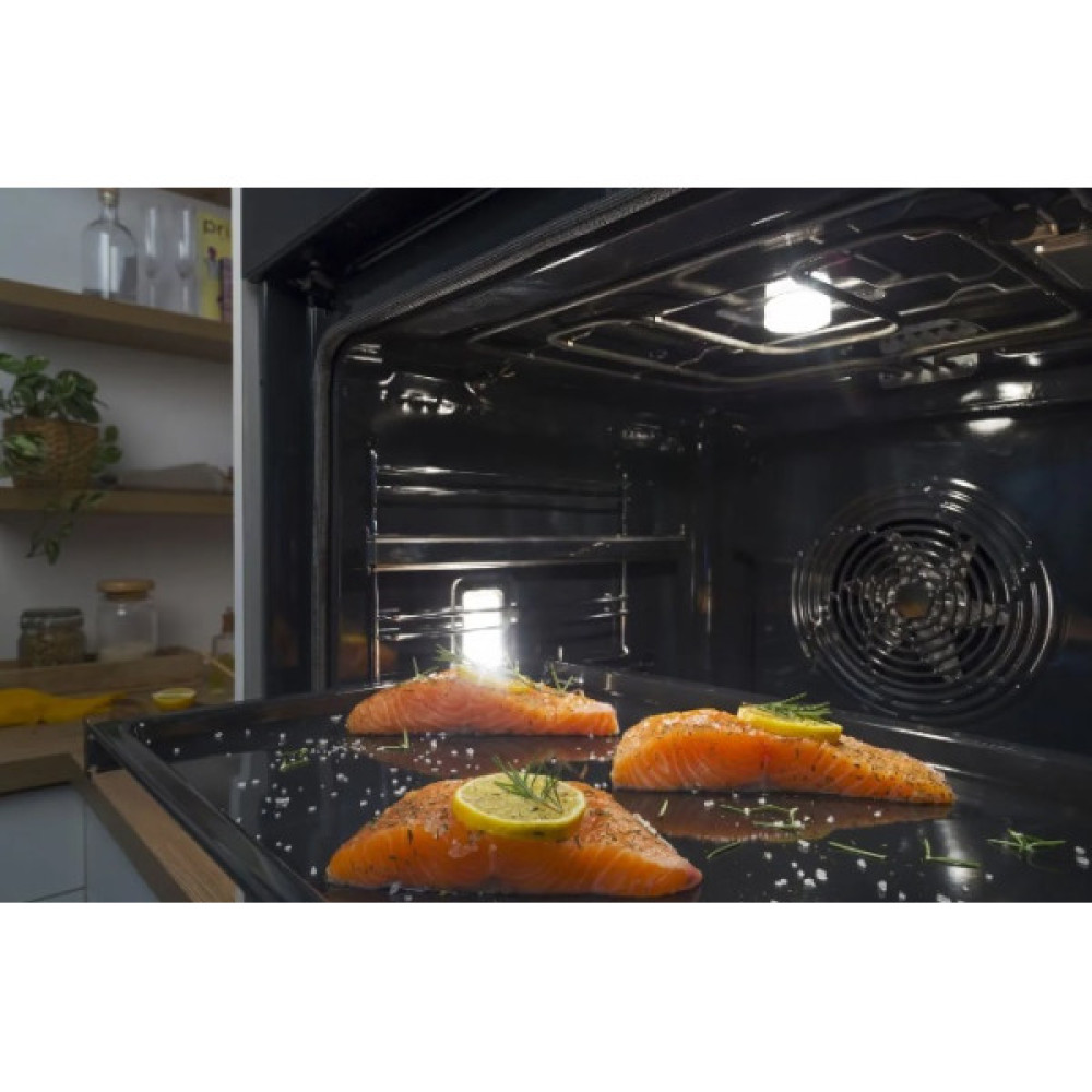 Духова шафа Gorenje духова електрична, 77л, A+, дисплей, піроліз, чорний