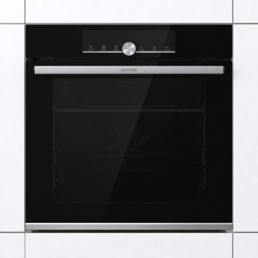 Духова шафа Gorenje духова електрична, 77л, A+, дисплей, піроліз, чорний