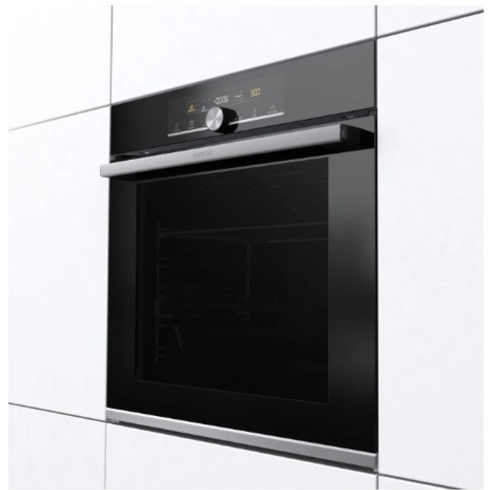Духова шафа Gorenje духова електрична, 77л, A+, дисплей, піроліз, чорний