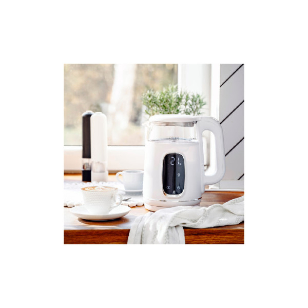 Електрочайник Adler AD 1305 white silver