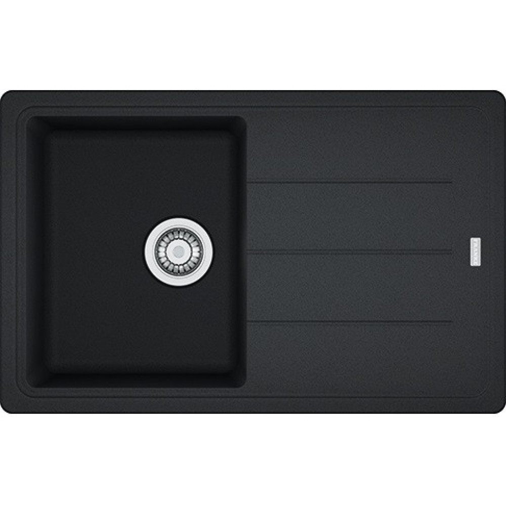 Мийка кухонна Franke Basis, фраграніт, прямокутник, з крилом, 780х500х200мм, чаша - 1, накладна, BFG 611-78, онікс