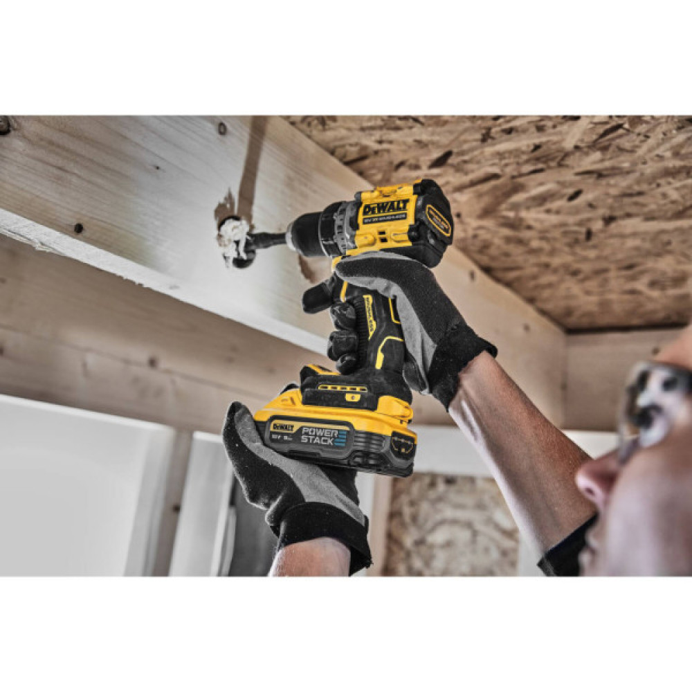 Шуруповерт DeWALT XR Li-Ion PowerStack 18 В, 2x5Ah, 90 Нм, 0-650/0-2000 об/хв, TSTAK (DCD800H2T)