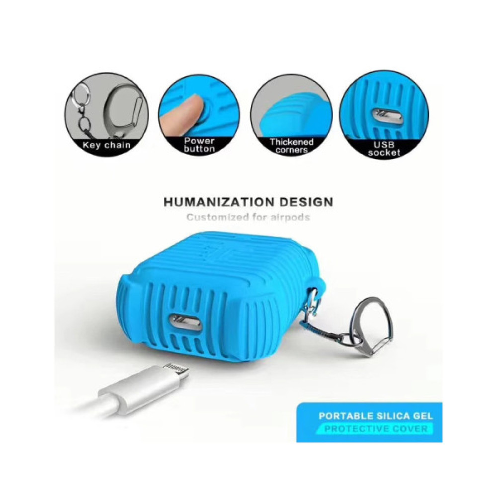 Чохол для навушників Protective i-Smile для Apple AirPods IPH1371 Blue (702351)