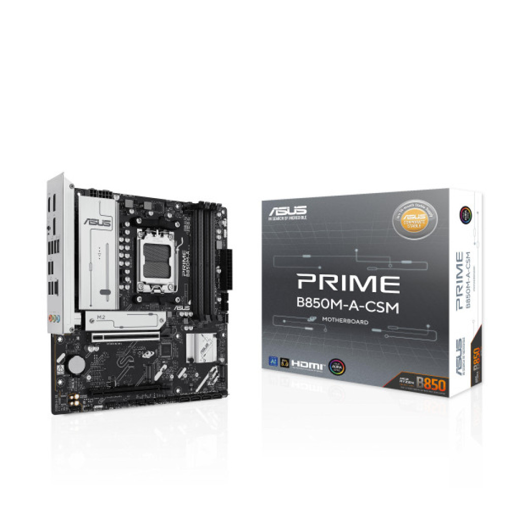 Материнcька плата ASUS PRIME B850M-A-CSM sAM5 B850 4xDDR5 M.2 HDMI DP mATX