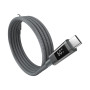 Дата кабель USB-C to USB-C 1.2m PD60W magnetic digital display nylon gray Choetech (XCC-1067-GY)