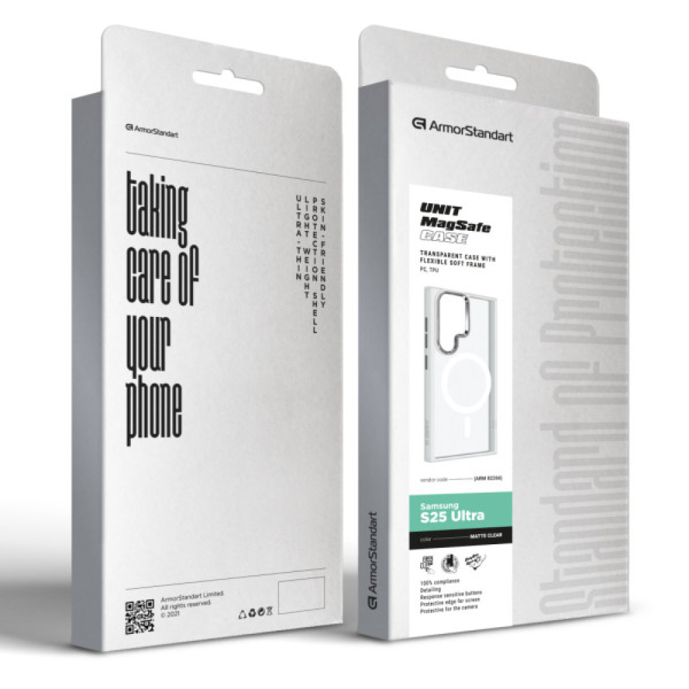 Чохол до мобільного телефона Armorstandart Unit MagSafe Samsung S25 Ultra Matte Clear Silver (ARM82266)