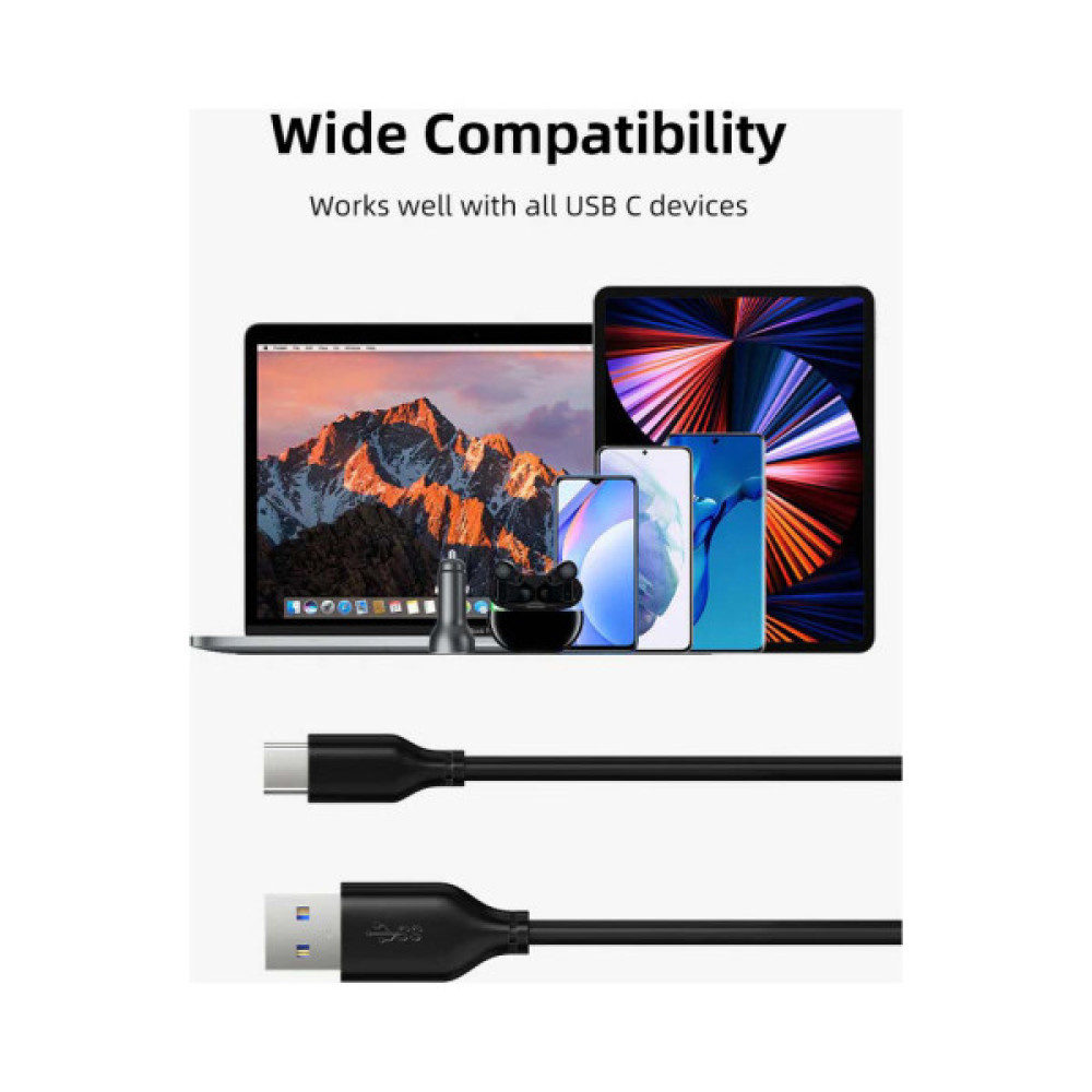 Дата кабель USB 3.0 AM to USB-C 1.5m Cabletime (CA915439)