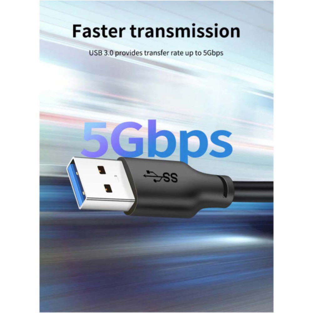 Дата кабель USB 3.0 AM to USB-C 1.5m Cabletime (CA915439)