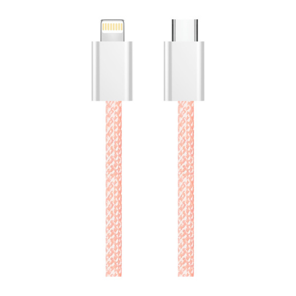 Дата кабель USB-C to Lightning 1.0m 27W pink ColorWay (CW-CBPDCL061-P)