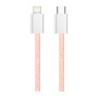 Дата кабель USB-C to Lightning 1.0m 27W pink ColorWay (CW-CBPDCL061-P)