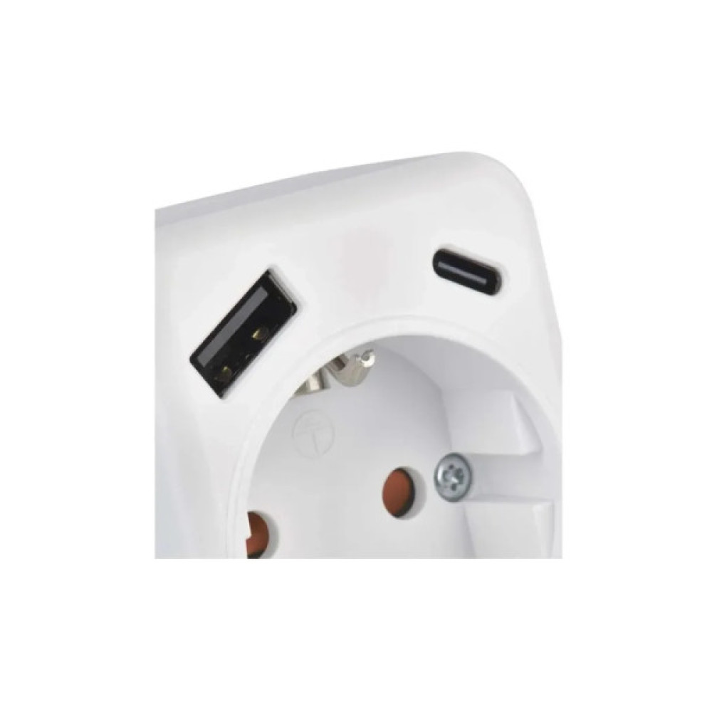 Зарядний пристрій EMOS 1xUSBA + 1xUSBC PD20W (P0075)