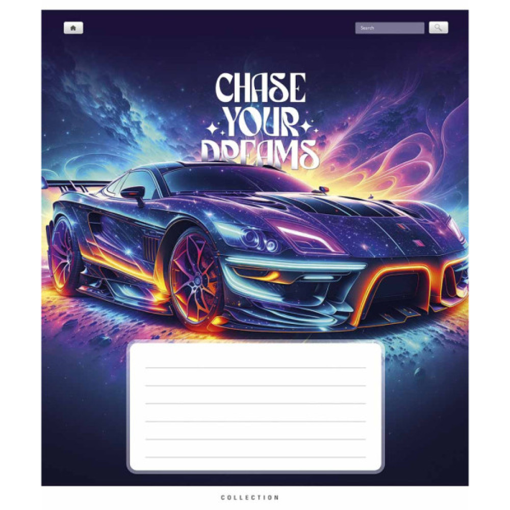 Зошит Школярик Chase your dreams 18 аркушів клітинка (018-3510K)