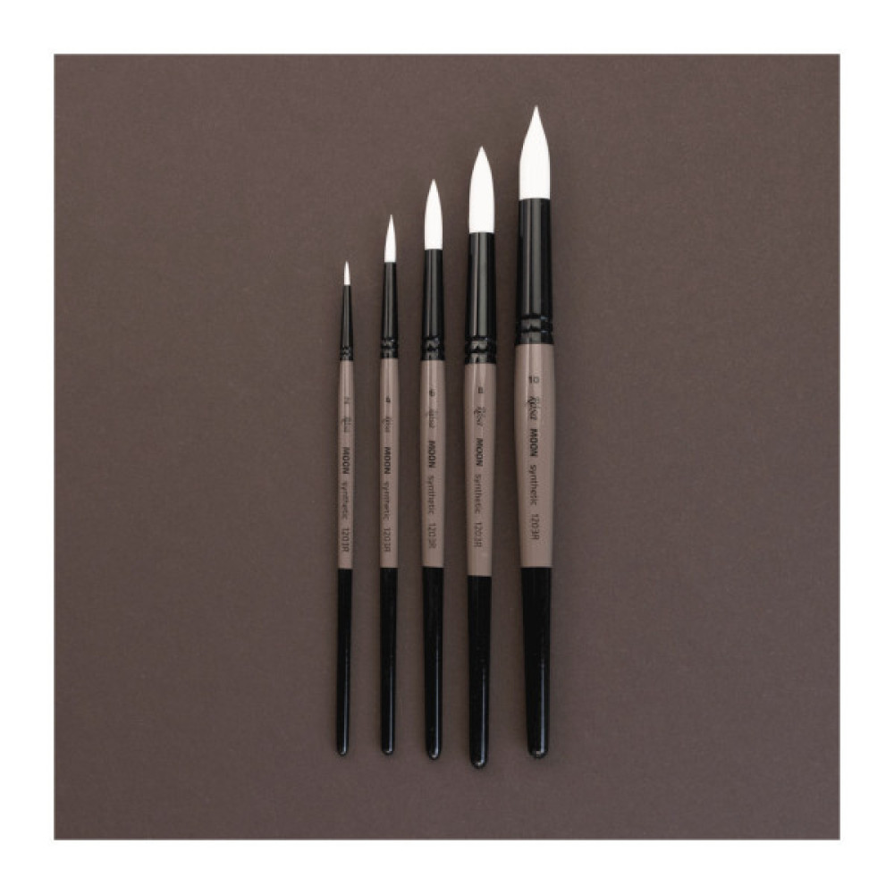 Пензлик для малювання Rosa Синтетика кругла, MOON 1203R, №0 (4823098533948)