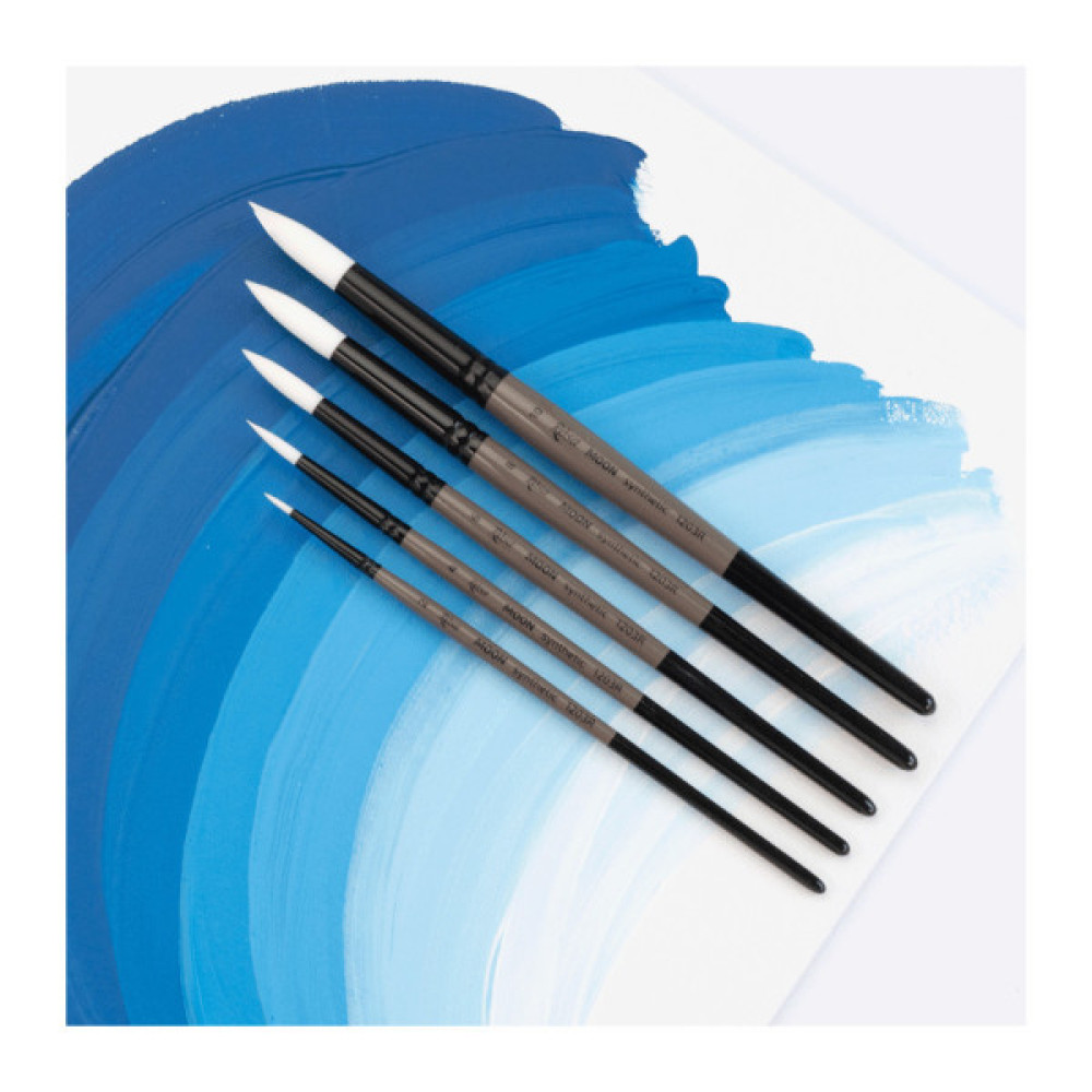 Пензлик для малювання Rosa Синтетика кругла, MOON 1203R, №0 (4823098533948)